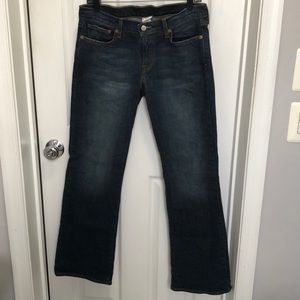 Lucky dungarees denim jeans size 30 mid rise flare